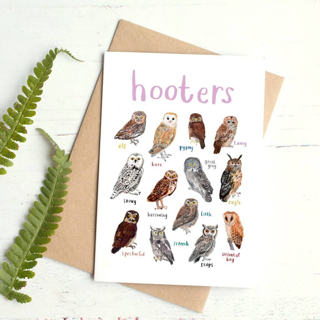Sarah Edmonds Illustration – wholesale Everyday greeting card – Hooters Blank Bird Card1