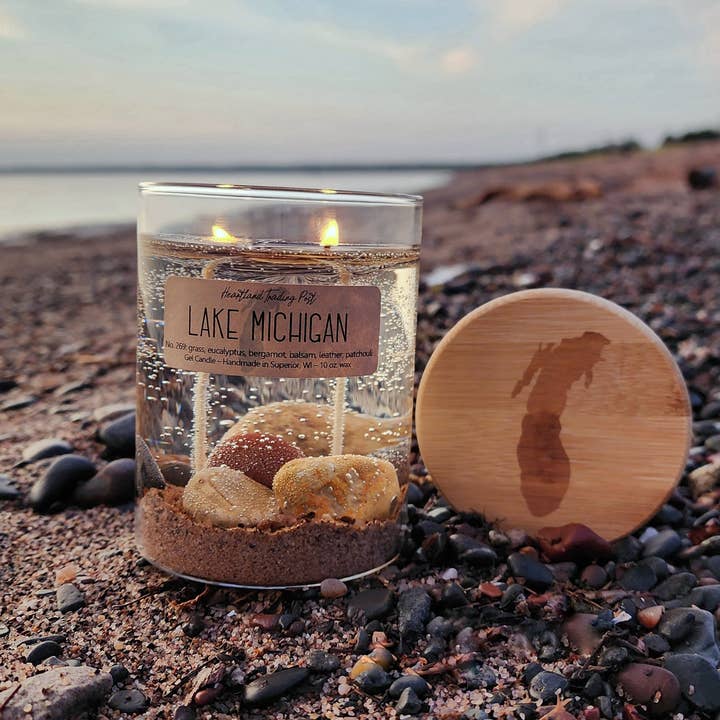 Lake Escape Candle Co. - Wholesale Jar/Filled Candle - 10 oz. Classic Lake Michigan Gel Candle (2-Wicks)
