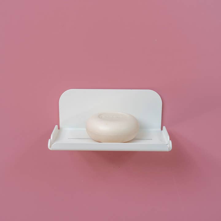 Wall-mounted soap dish with adhesive attachment for wholesale by MAMIK