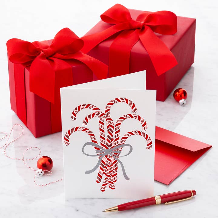 Candy Cane Bundle - 8 Boxed Holiday Greeting Card for wholesale by Design With Heart