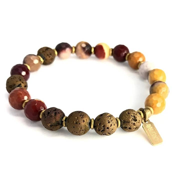 Lovepray Jewelry - Wholesale Aromatherapy Bracelet - "Forever Young" Mookaite Essential Oil Diffuser Bracelet