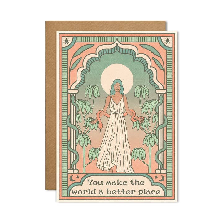 You make the world a better place Card for wholesale by cai & jo