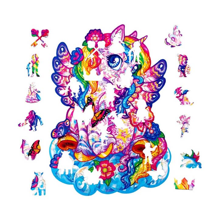 Woodlika - Wholesale Puzzle - Kids - Fairy Unicorn Puzzle Jigsaw | Woodlika Creative Kids2
