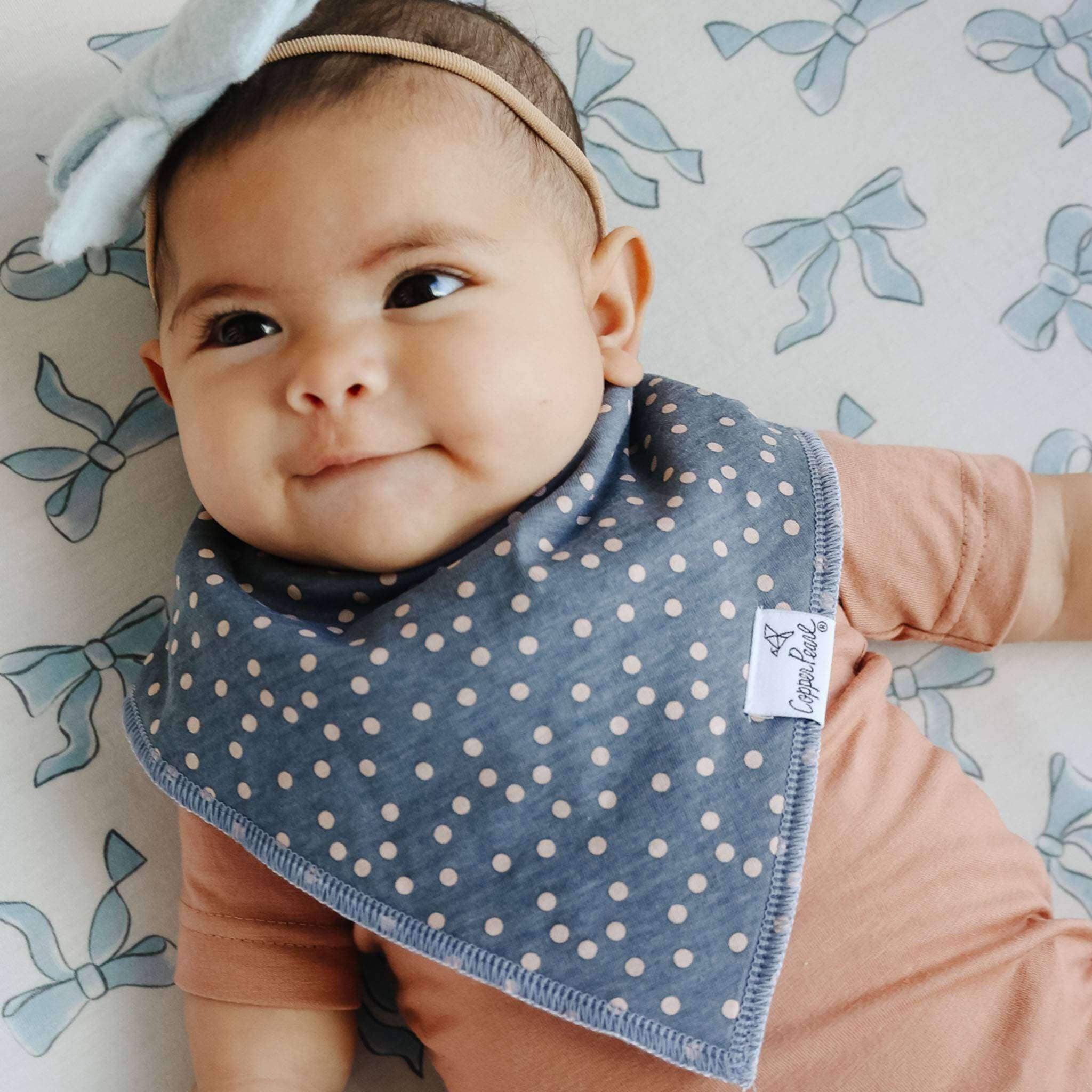 Copper Pearl - Wholesale Bandana Bib - Baby Bandana Bibs - Gemma In Tan2