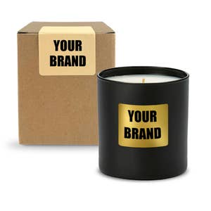 Black Candle Jars with Lids and Boxes Private Label Candle Jar and