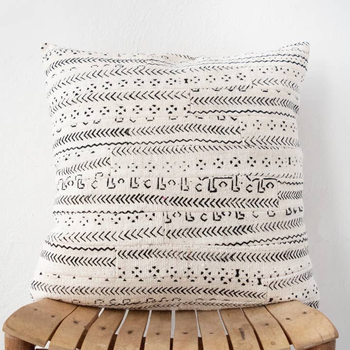 Mud Cloth Strip Pillow Case for wholesale by Amani ya Juu