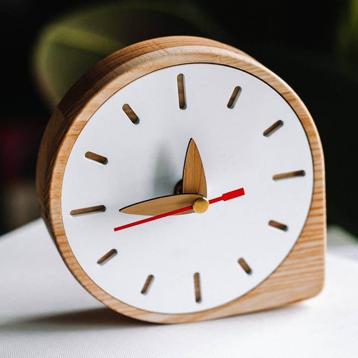 Relógio de mesa em madeira - Mini Ash Wood Design por atacado de PromiDesign