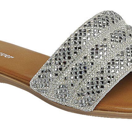 Mars Sky Shoes Wholesale - Wholesale Sandals - Women's - Forever AMPLE-93 Women Rhienstone Embellished Flat Sandals