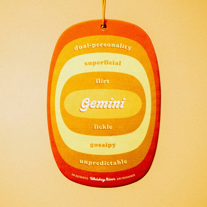 Gemini Astrology luchtverfrissers voor wholesale door Whiskey River Soap Co.