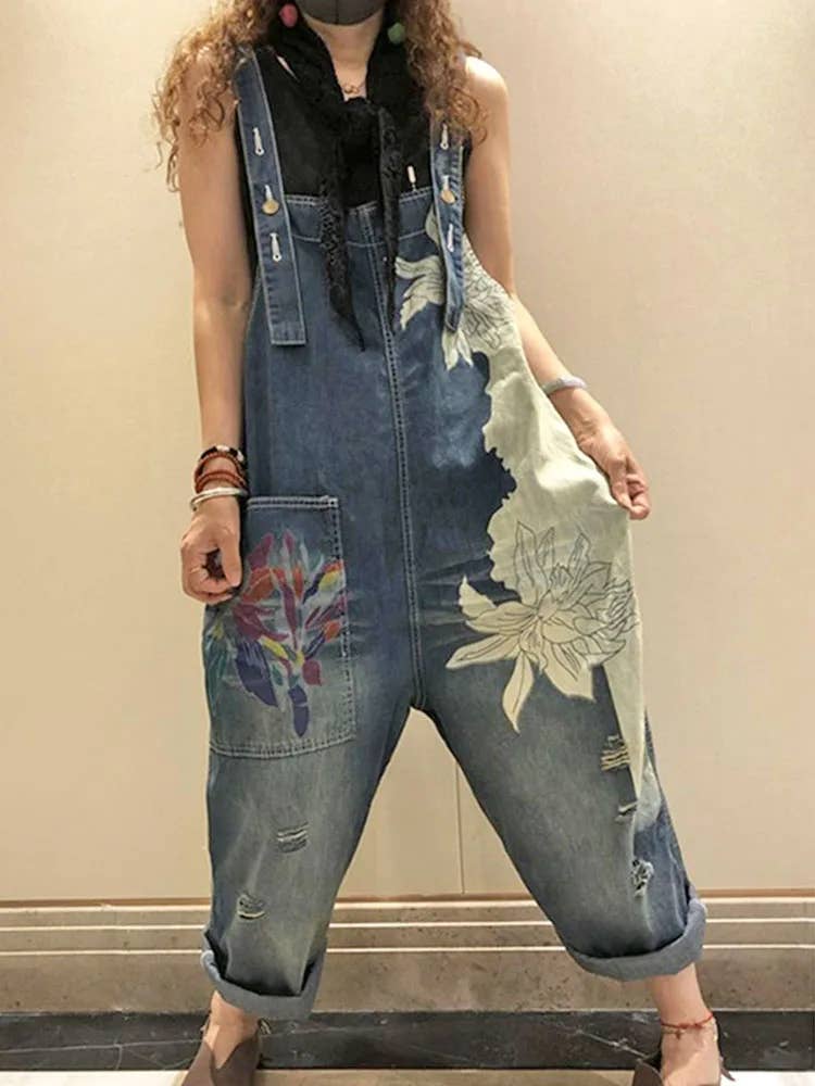 Serenity Collective - Wholesale Overalls - Women's - Denim Luxury Bleached Overall Jumpsuit