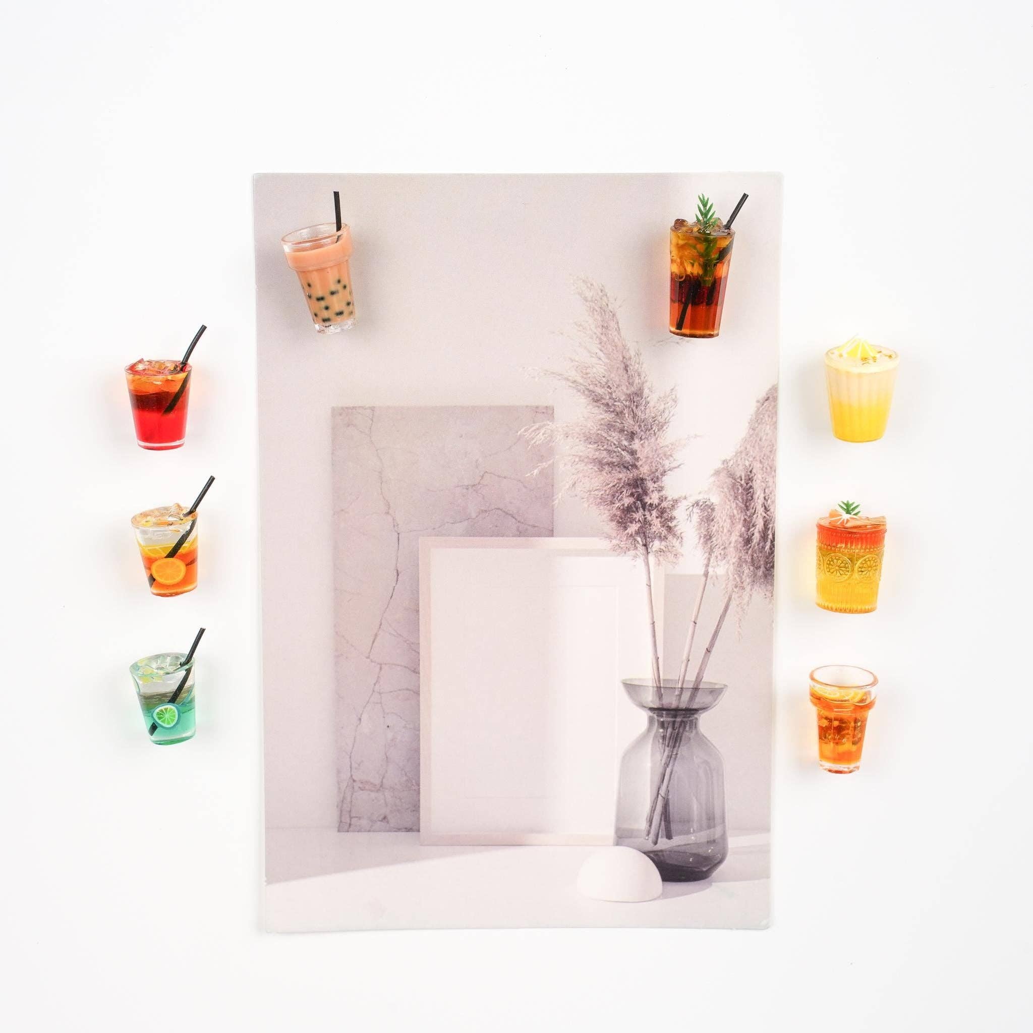 Mini Story Co – wholesale Magnet – Refreshing Beverage Magnet Set | Iced Coffee, Bubble Tea, Lemon Juice, Soft Drinks, Mocktail Kitchen Decor4