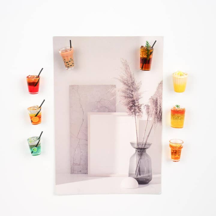 Mini Story Co - Wholesale Magnet - Refreshing Beverage Magnet Set | Iced Coffee, Bubble Tea, Lemon Juice, Soft Drinks, Mocktail Kitchen Decor4