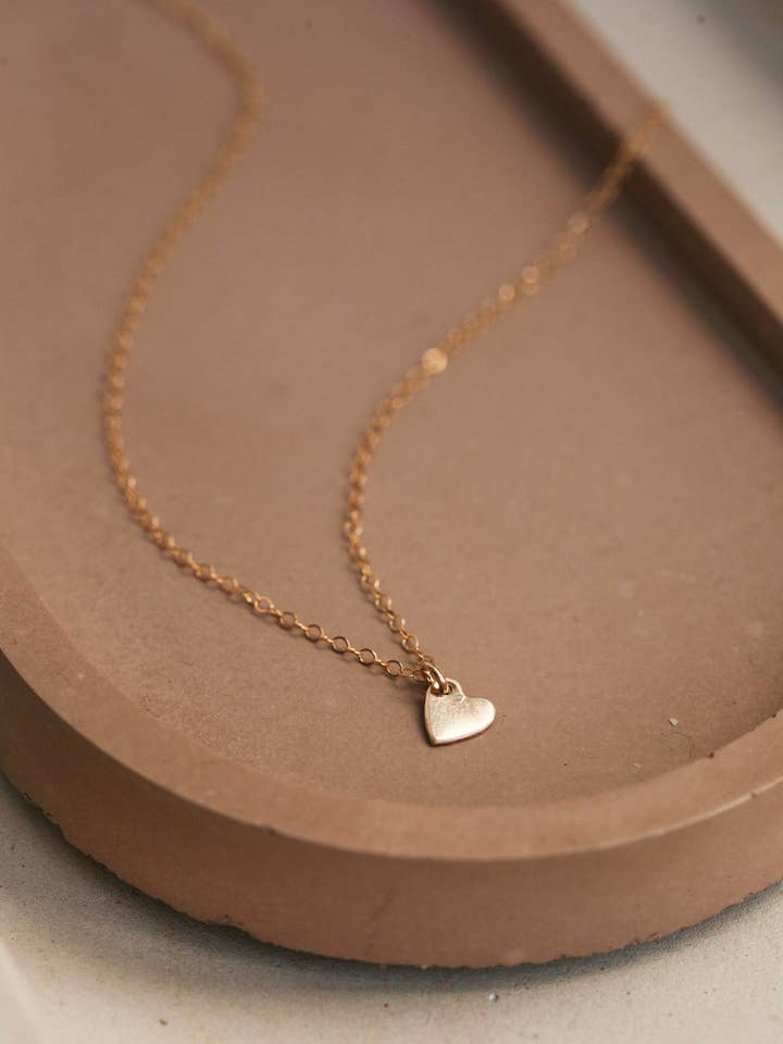 Collar Mini Corazón | Relleno de Oro 14 kt + Plata de Ley para venta al por mayor de Hello Adorn