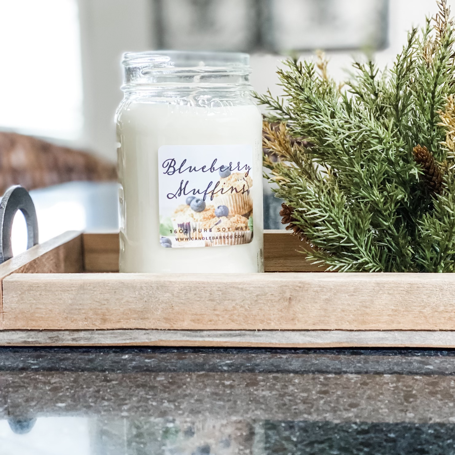 Timber Oak Candles - Wholesale Jar/Filled Candle - BLUEBERRY MUFFINS | 16oz Mason Jar | 100% Pure Soy Candles1