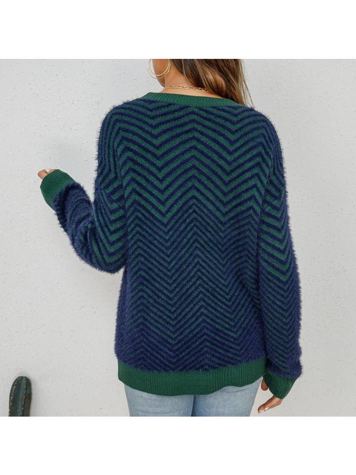 HIDDENBRAND - Wholesale Knit Sweater - Women's - Crewneck Plush Long-Sleeved Knit Sweater10