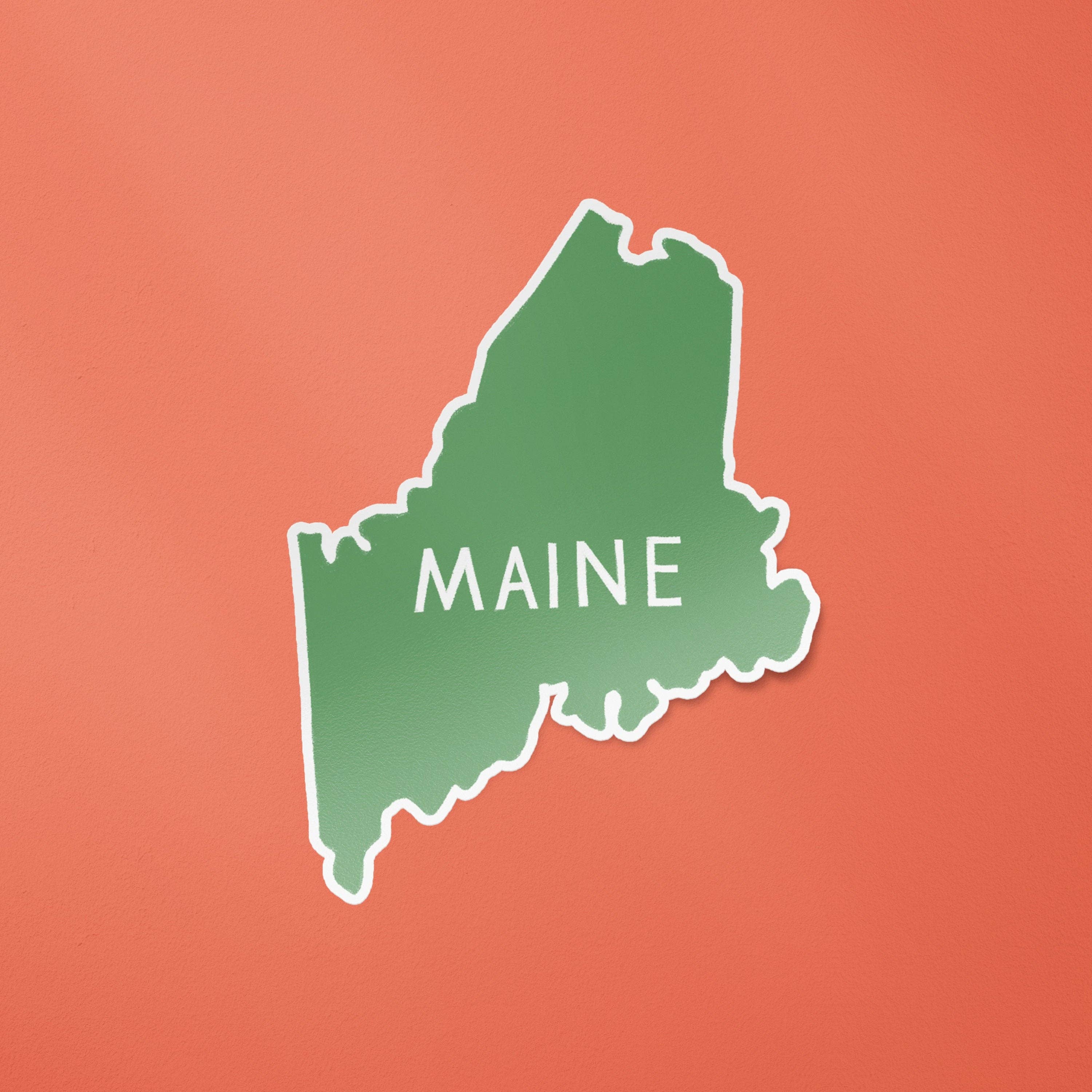 Little Something Co. - Wholesale Sticker - Maine State Silhouette Sticker