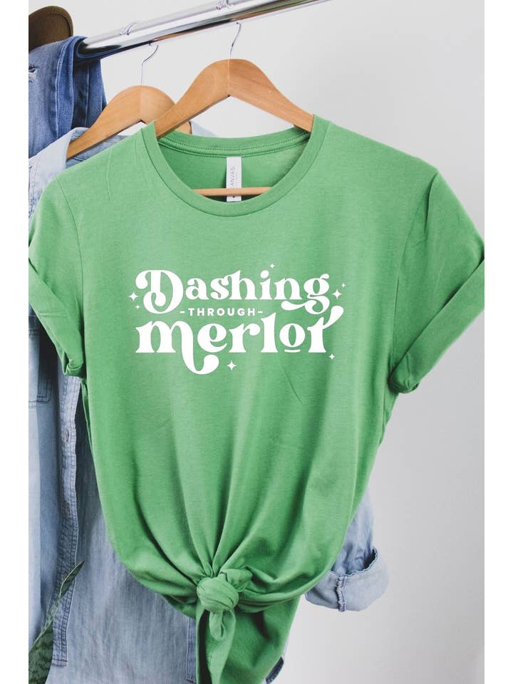 Bella Me - Wholesale Screen Printed T-Shirt - Women's - Dashing Through Merlot Graphic Tee2