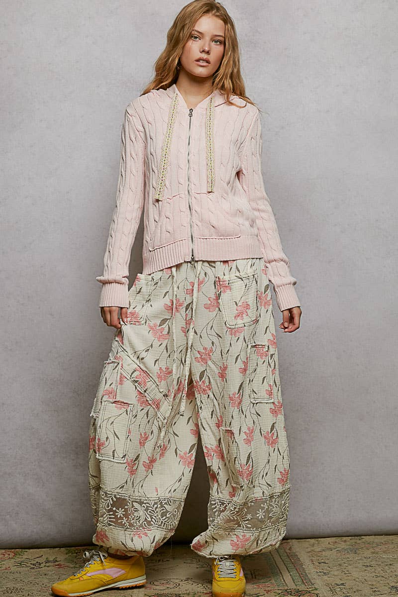 Pol Clothing - Wholesale Hoodie - Women's - Full Sleeve Solid Acrylic Sweater Hoodie Zip Up Knit Top7