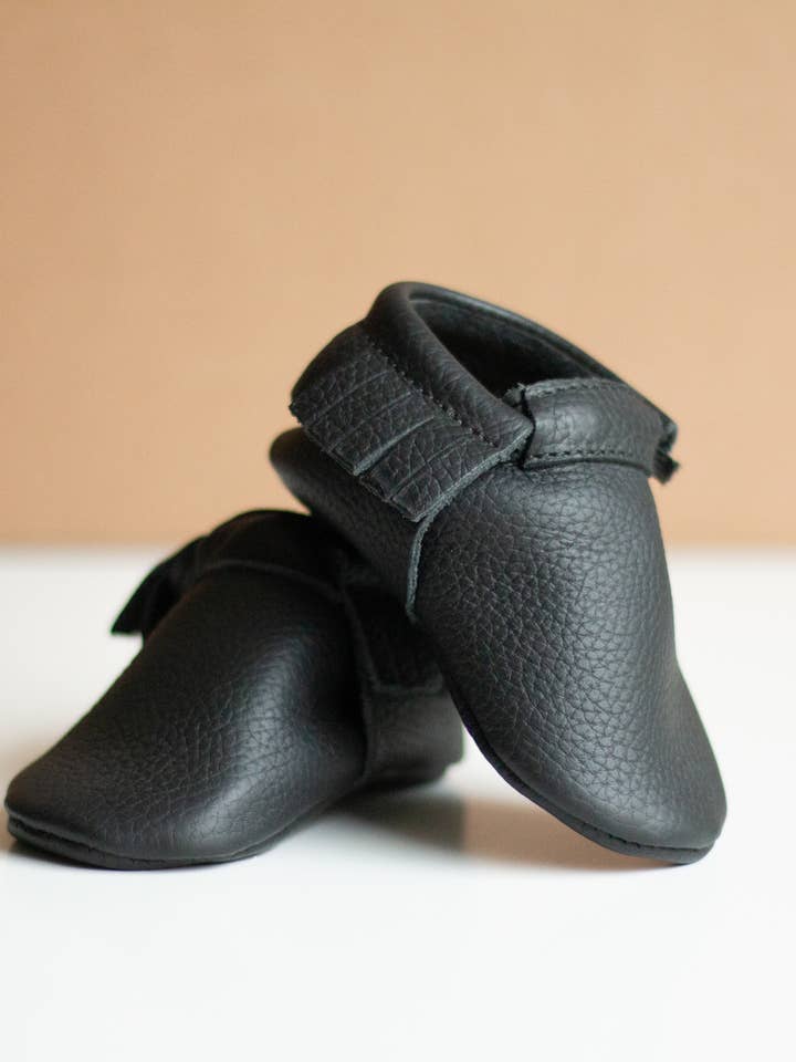 Nile Black Moccasins for wholesale by Olive & Annie
