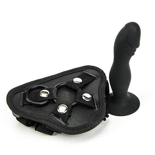 Kinky Pleasure – Großhandel Sexspielzeug – 6 Zoll Silikon Strap On Schwarz - Länge 15,5 CM - N114755