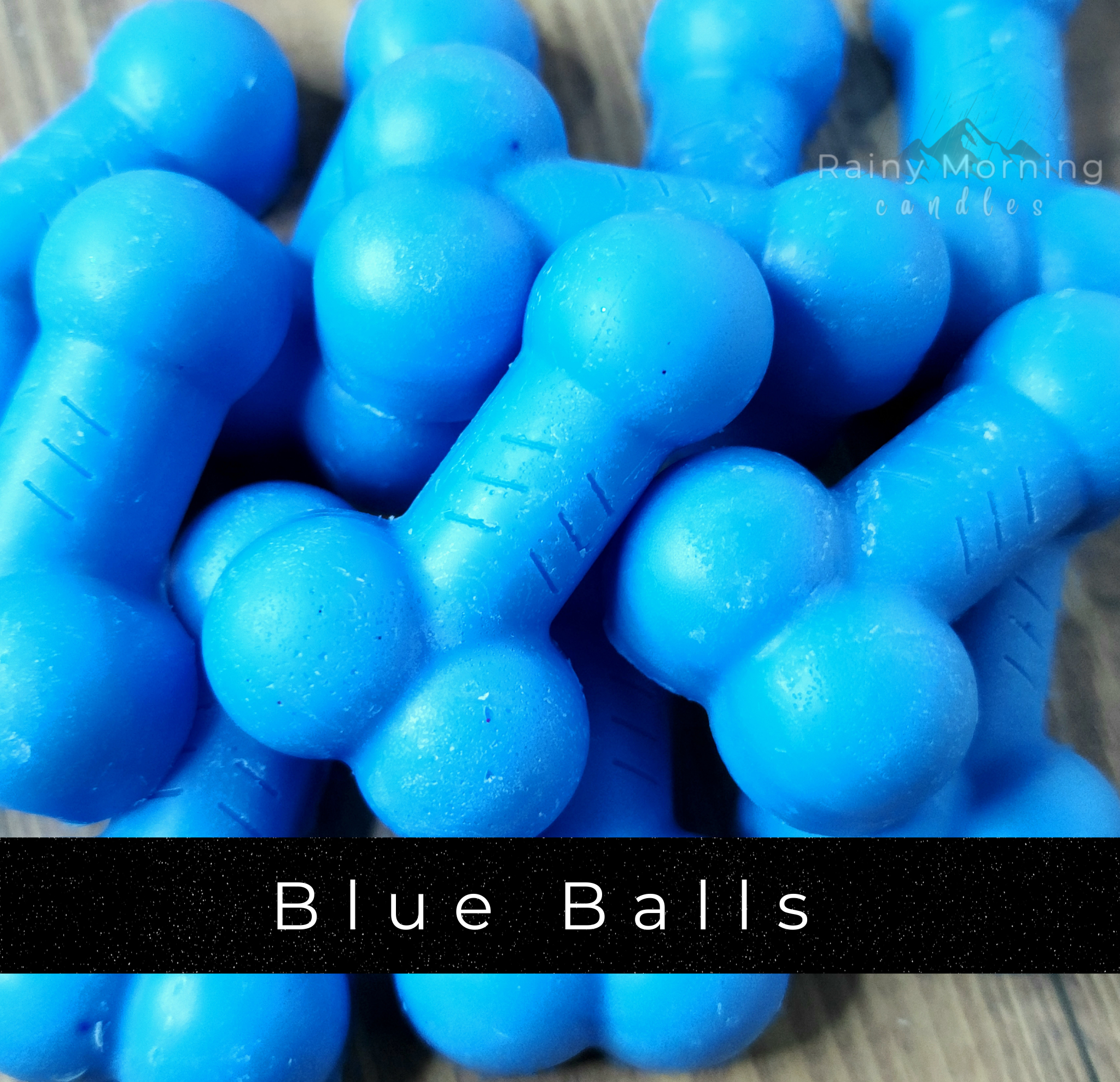 Rainy Morning Candles - Wholesale Wax Melt - Blue Balls | Gag Gift NSFW Shaped Wax Melts1