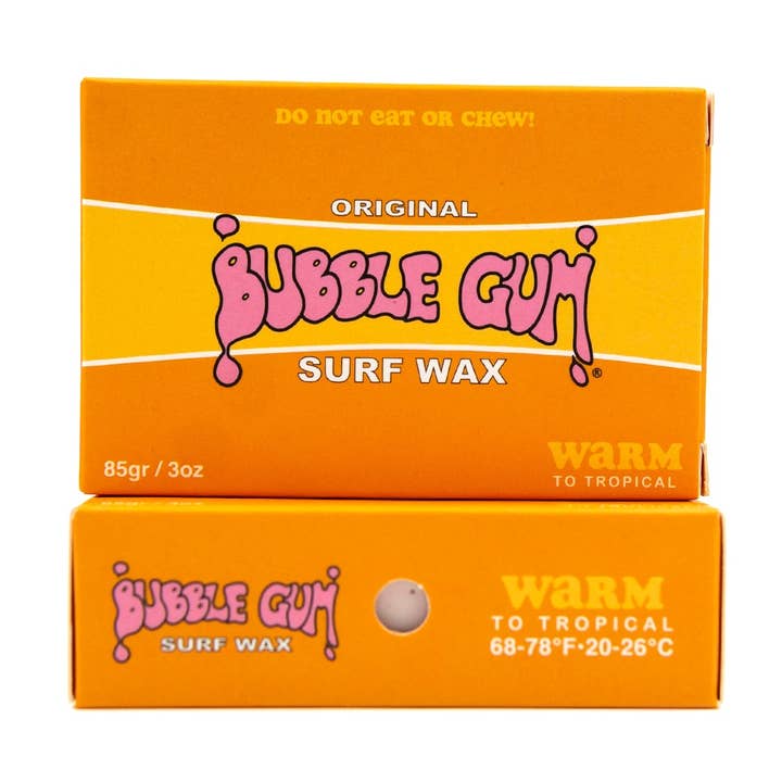 Scatola di cera da surf Bubble Gum «Original Formula», da calda a tropicale per la vendita all'ingrosso da parte di Bubble Gum Surf Wax