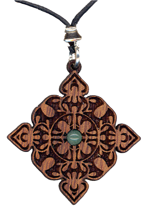 Woodcutts Inc. - Wholesale Pendant/Charm Necklace - Filigree Diamond Zamulet Necklace0