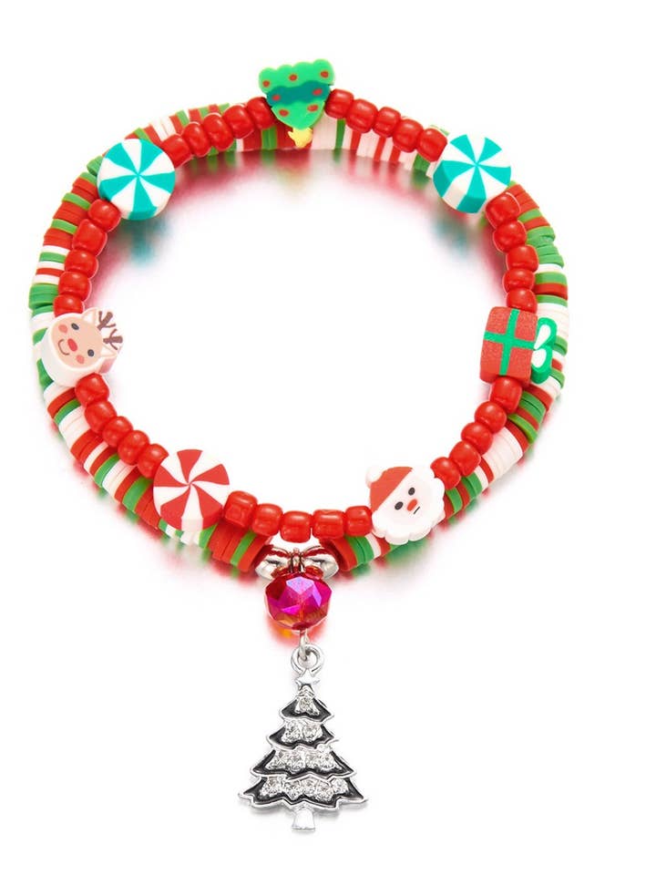 CWAJE2520_CHRISTMAS RICE BEAD SNOWFLAKE BRACELET for wholesale by NINEXIS
