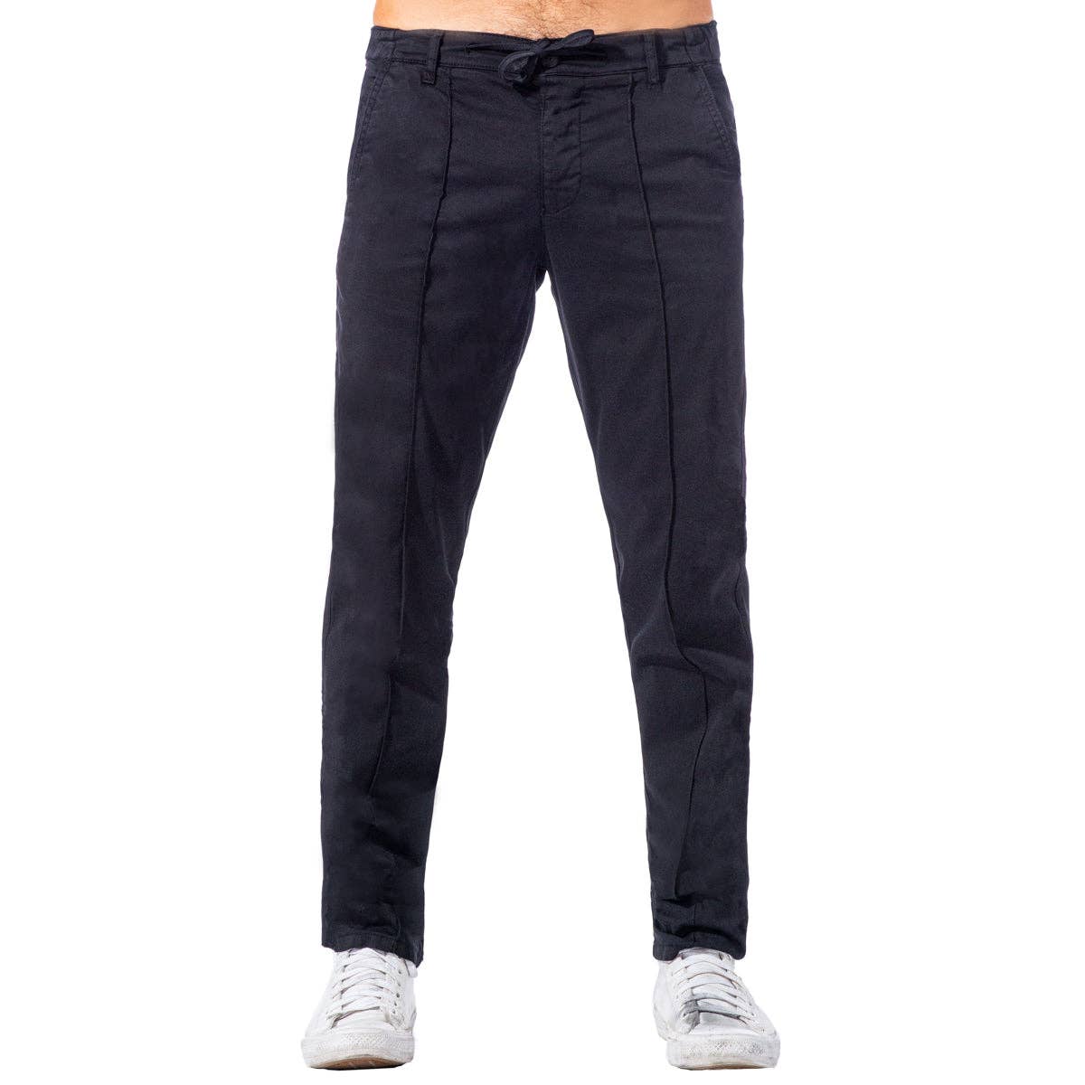 NOIR Pantalon chino avec taille à cordon - Noir en vente sur Faire0