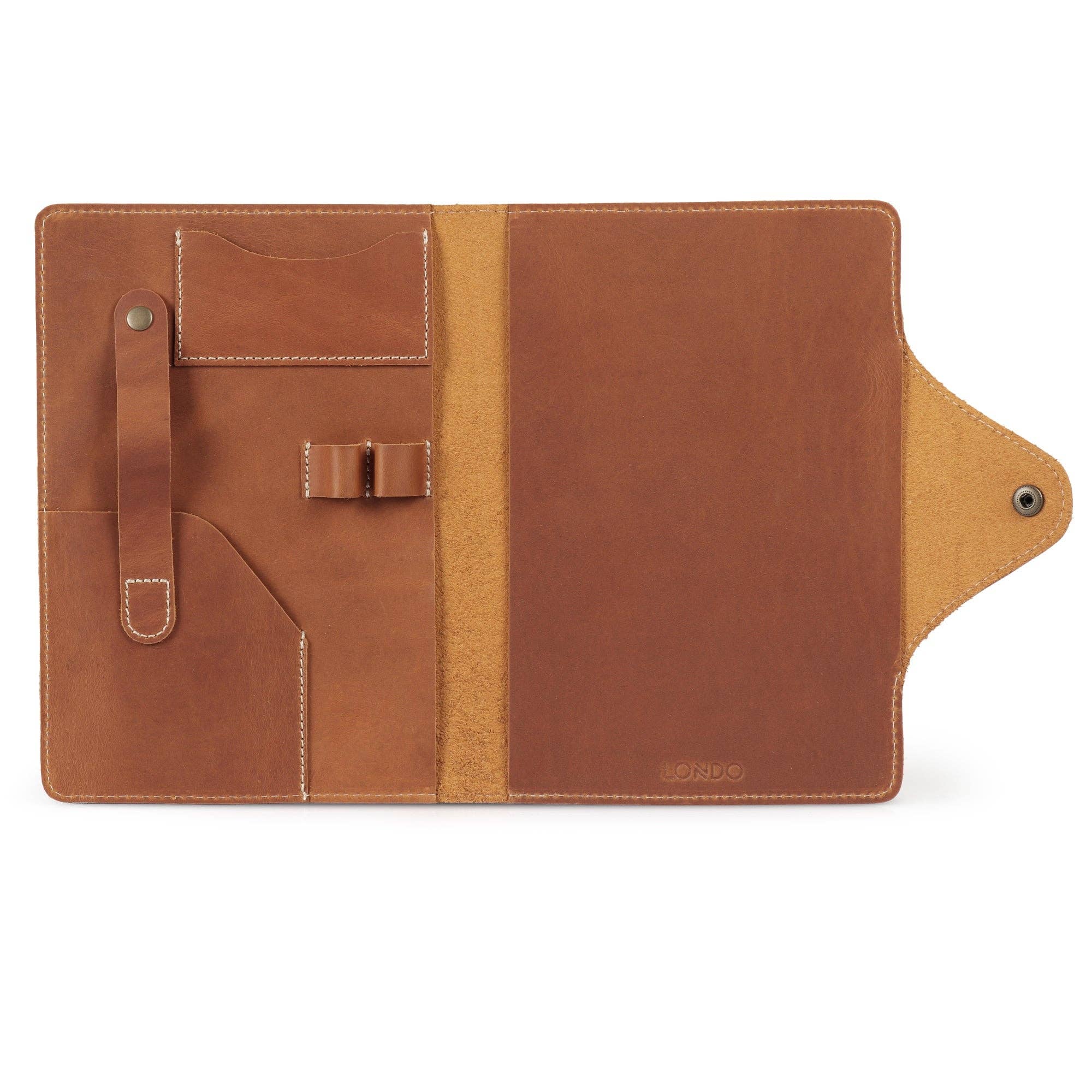 Londo - Wholesale Journal Cover - Londo Personalized Top Grain Leather Portfolio with Notepad (Snap Closure & Lock)62