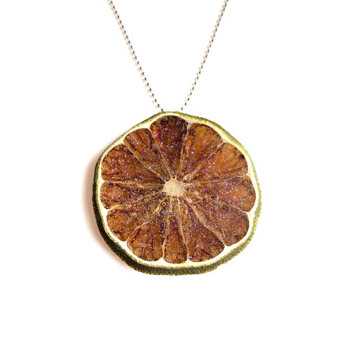 Lime halskæde - frugt halskæde for engroshandel hos Glitterlimes