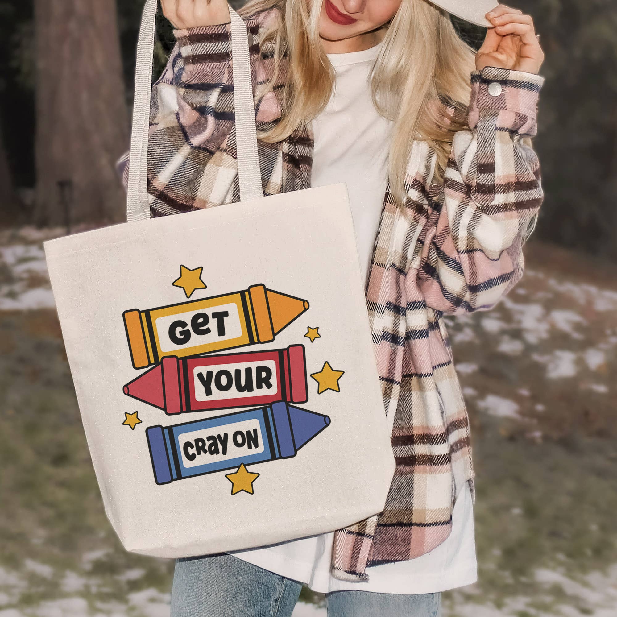 Lucky Luna Apparel – wholesale Tote bag – Women's – Starry Get Your Cray On Tote Bag3