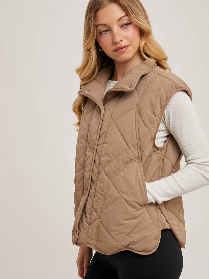 Bluivy - Vendita all'ingrosso Gilè imbottito - Donna - GILET IMBOTTITO TRAPUNTATO CON TASCHE16