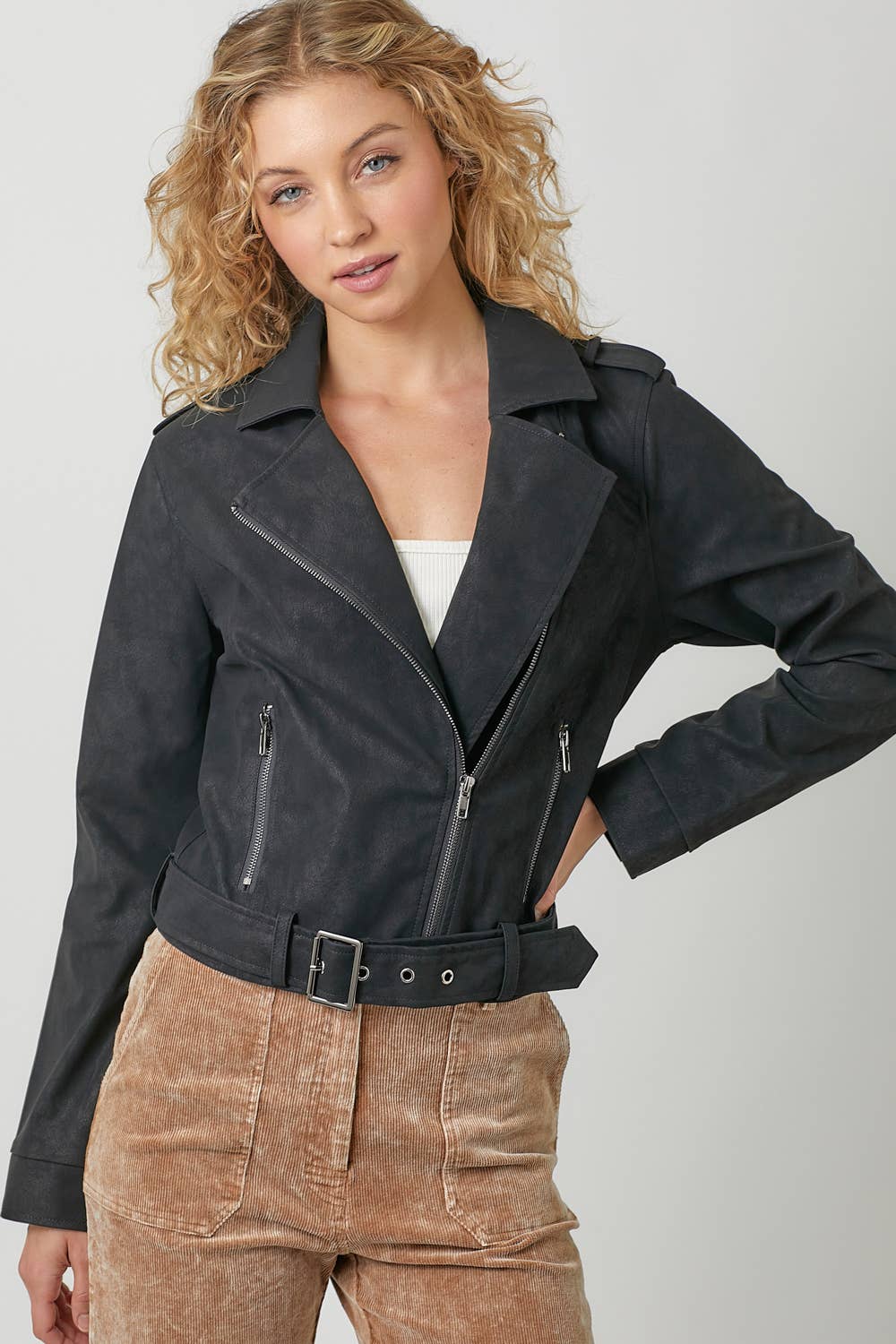 Mystree - Wholesale Leather Jacket - Women's - 60348 Leather Moto Jacket6