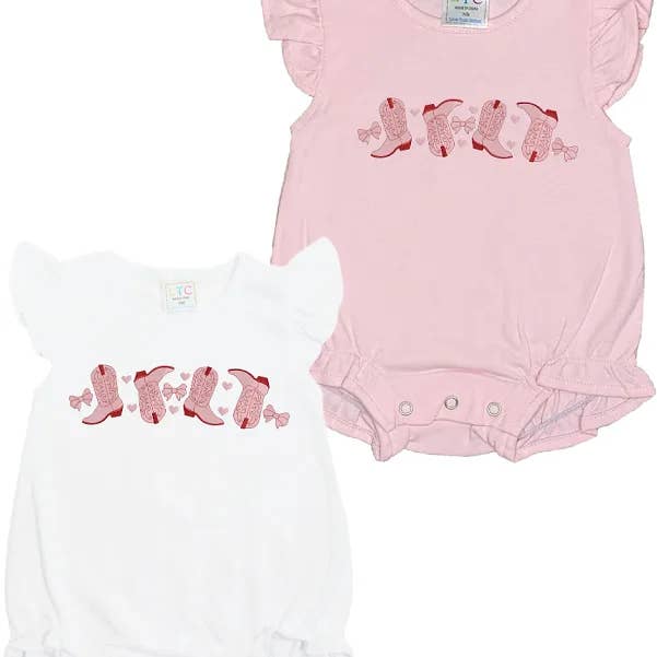 BOTTES DE COWGIRL BRODÉES VALENTINE BUBBLE pour la vente par The Sassy Seamstress