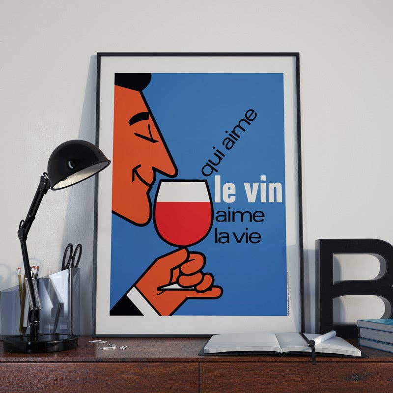 La Carte des Vins s'il vous plaît - Wholesale Poster - « Qui aime le vin, aime la vie »1