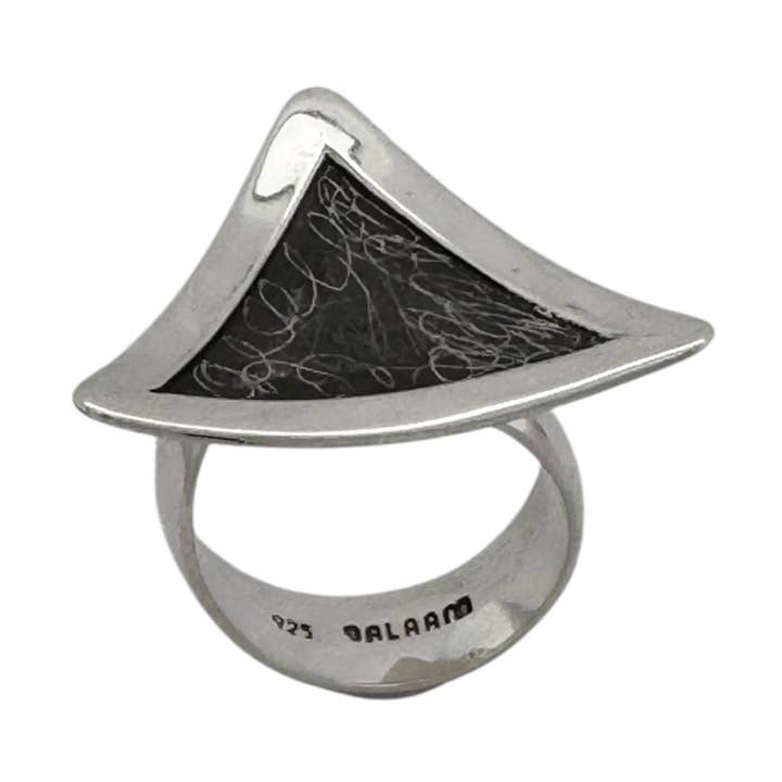 STERLING SILVER ANGLE CUT RING for wholesale by Balaam Design