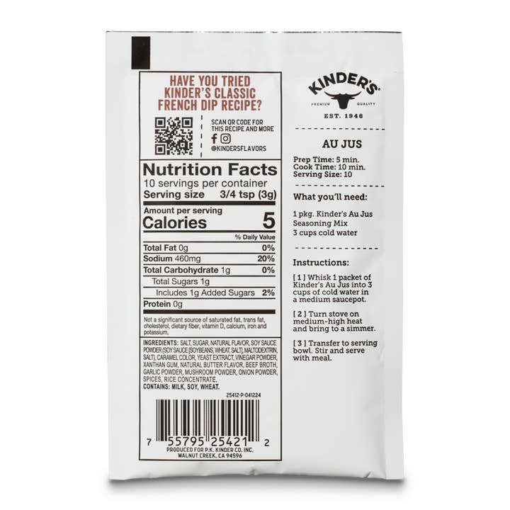 Kinder's Sauces & Seasonings - Wholesale Dried Spice Mix - Bone Broth Gravy Au Jus2