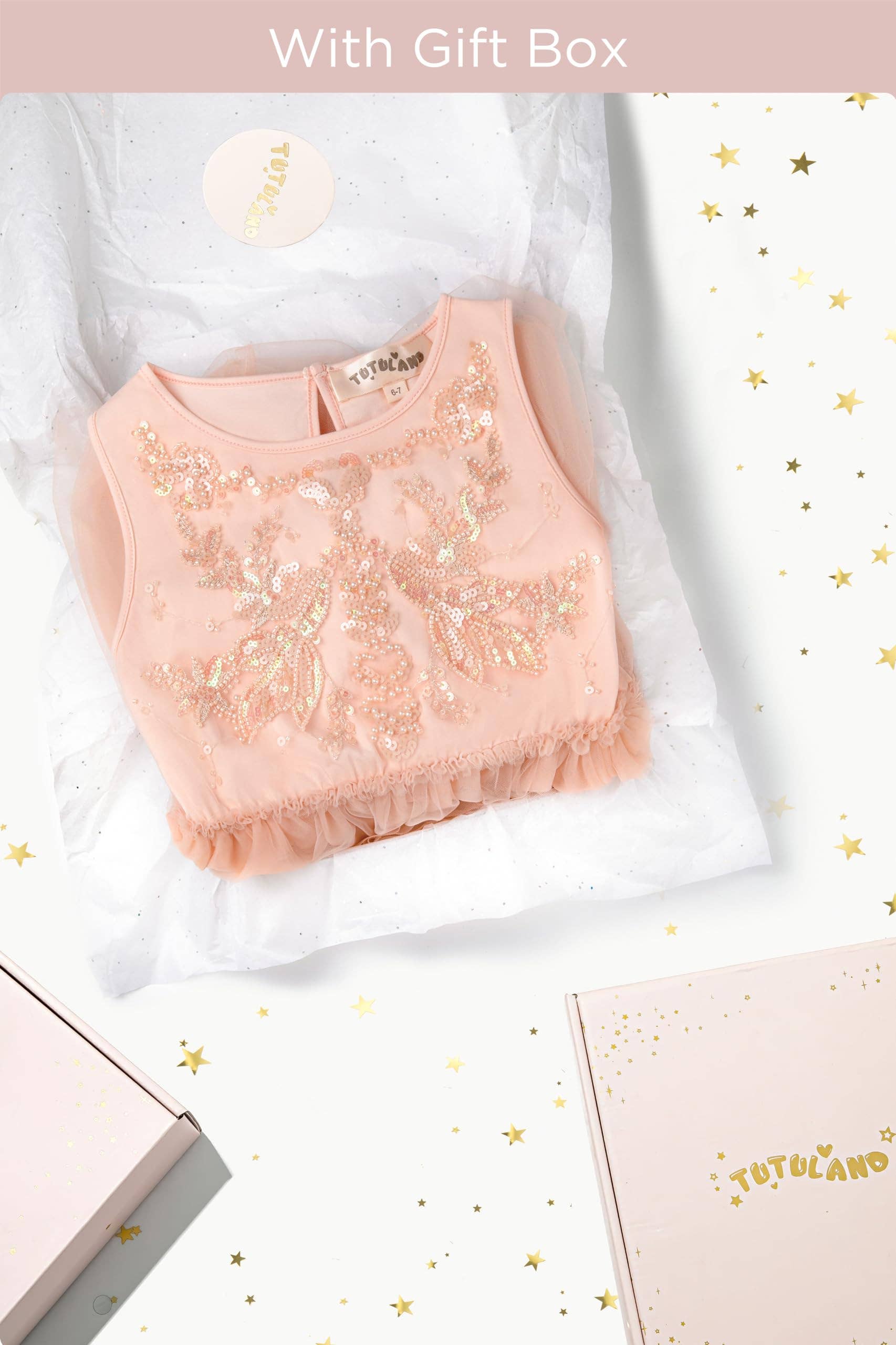 Soft Peach Whimsical Layered Tulle Toddler Dress for wholesale on Faire5