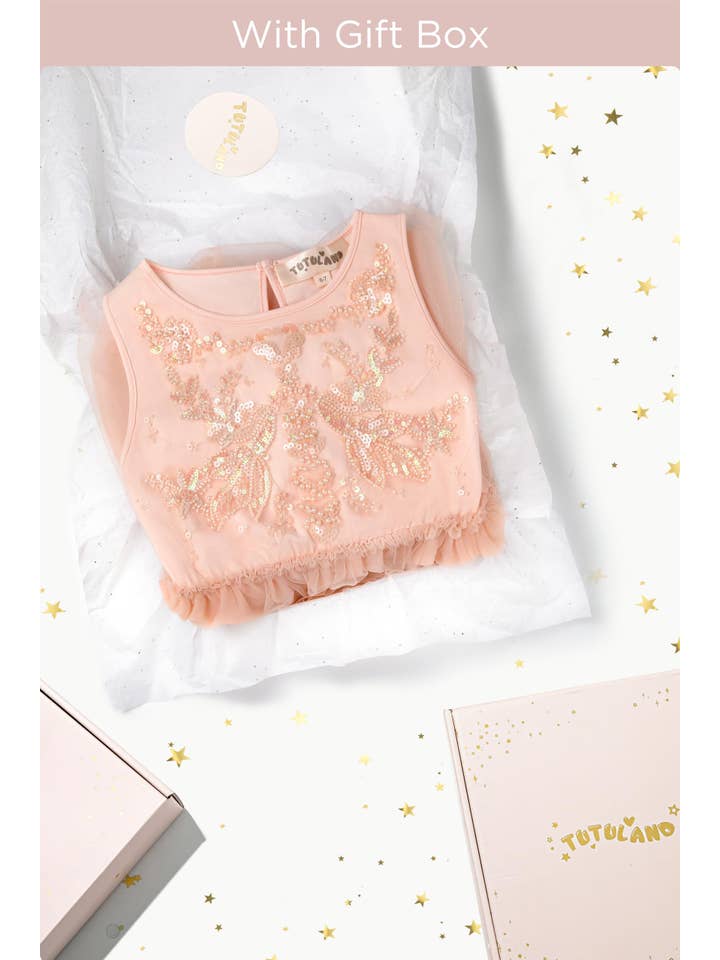 Soft Peach Whimsical Layered Tulle Toddler Dress for wholesale on Faire5