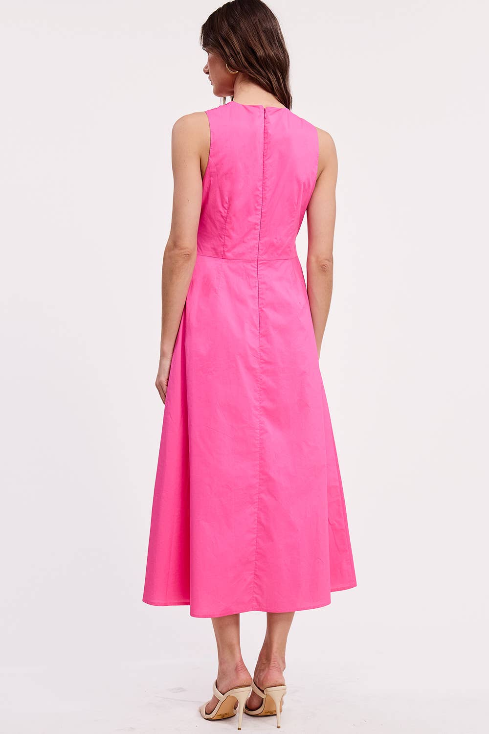 Ultramarine - Wholesale Dress - Women's - Halter Neck Solid Midi Dress9