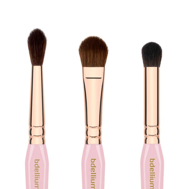 Bdellium Tools - Wholesale Makeup Brush Set - PINK GOLDEN TRIANGLE EYES SET