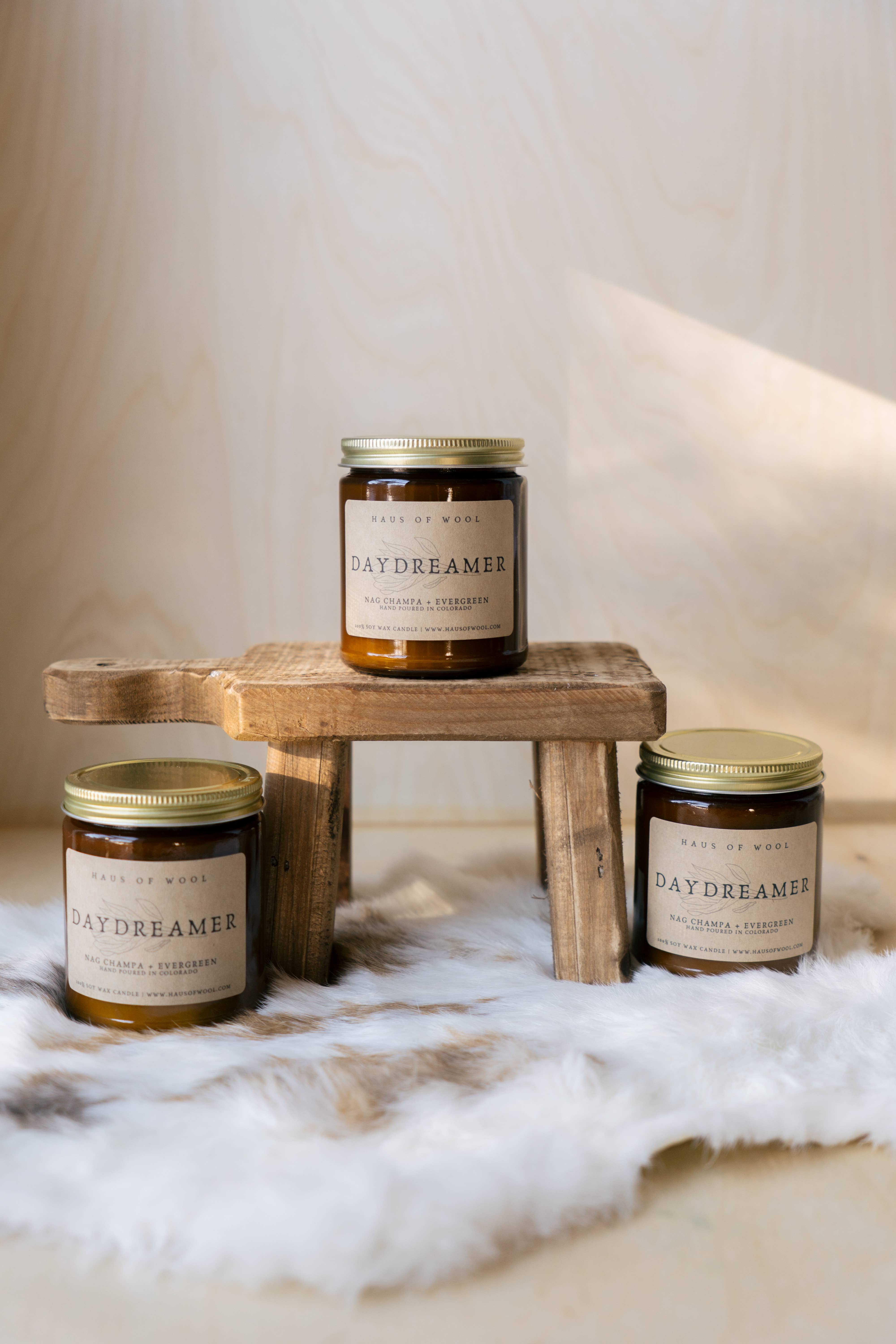 Haus of Wool - Venta al por mayor Velas en tarros - Vela de mecha de madera de cera de soja perenne Nag Champa +4