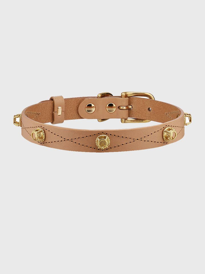 Naturlig brun hundehalsbånd for wholesale by Unleash Copenhagen