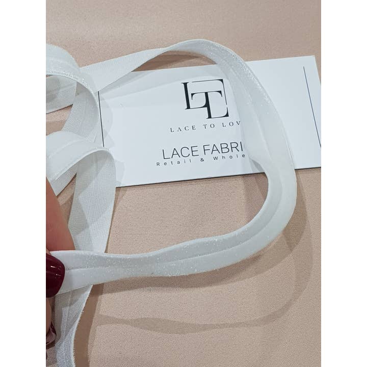 Lace To Love - Wholesale Ribbon – Gift wrapping - Ivory Elastic Velvet Ribbon by The Yard3