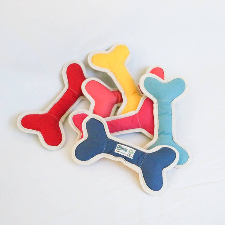 Plastic-Free Upcycled Organic Cotton Dog Toys for wholesale by Simple Ecology