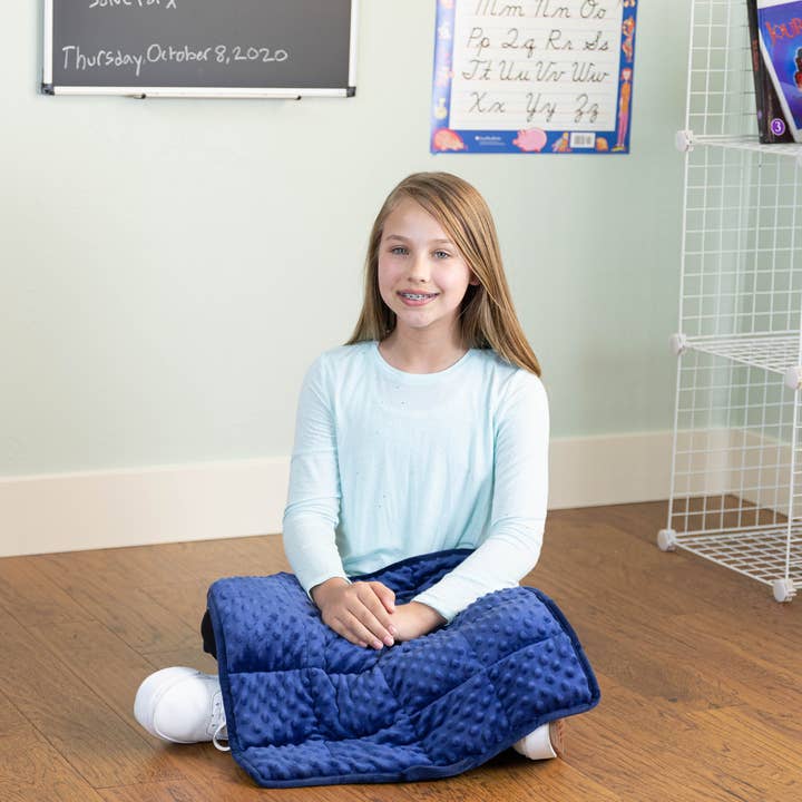 Bouncyband LLC - Wholesale Bedding Blanket - Kids & Baby - Portable Weighted 5lb Dual Textured Sensory Lap Pad for Kids7