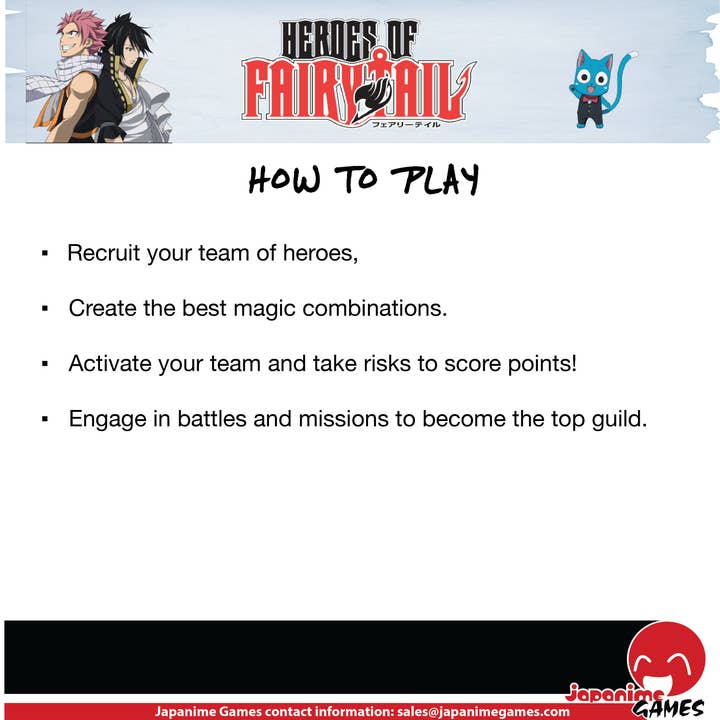 Japanime Games - Wholesale Board Game - Heroes of Fairy Tail - Boardgame