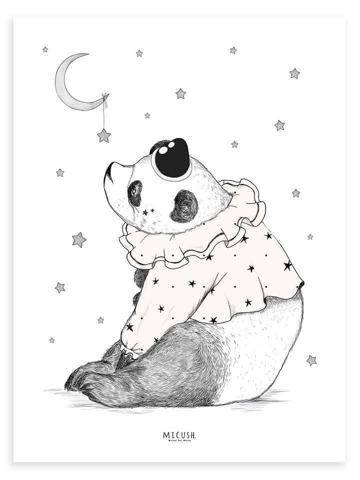 DREAMY - Kader zonder kader met pandapatroon (P0210) voor wholesale door LILIPINSO