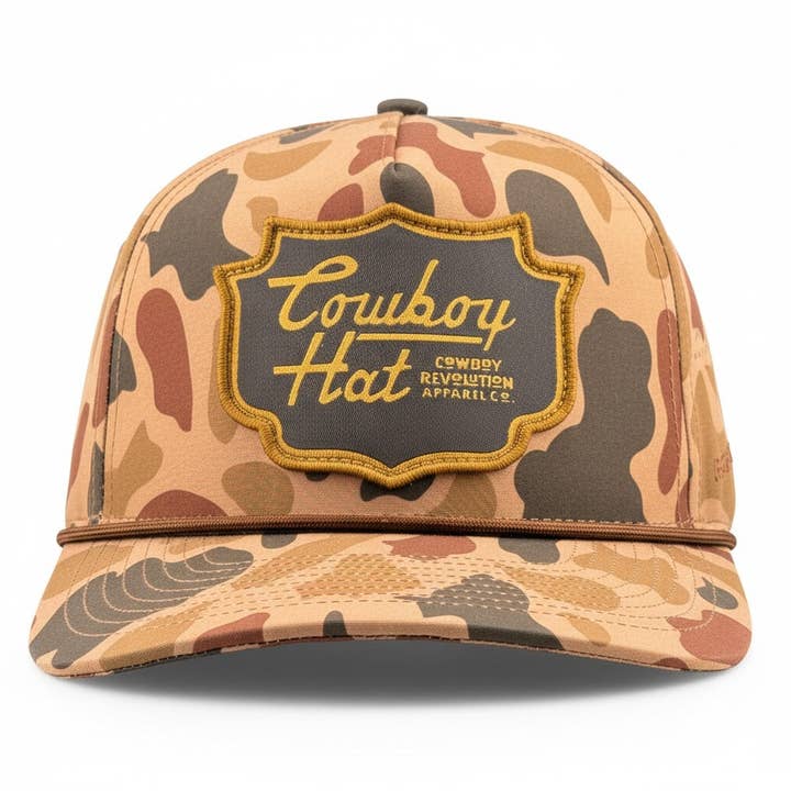 Down South Camo Patch “Cowboy Hat” - Performance Rope Hat for wholesale by Cowboy Revolution Apparel Co.